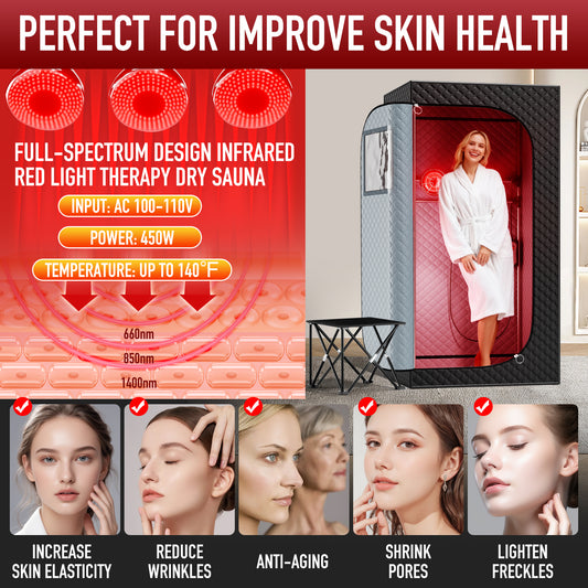 ISIDO 1 Person Infrared Dry Heat Sauna Box