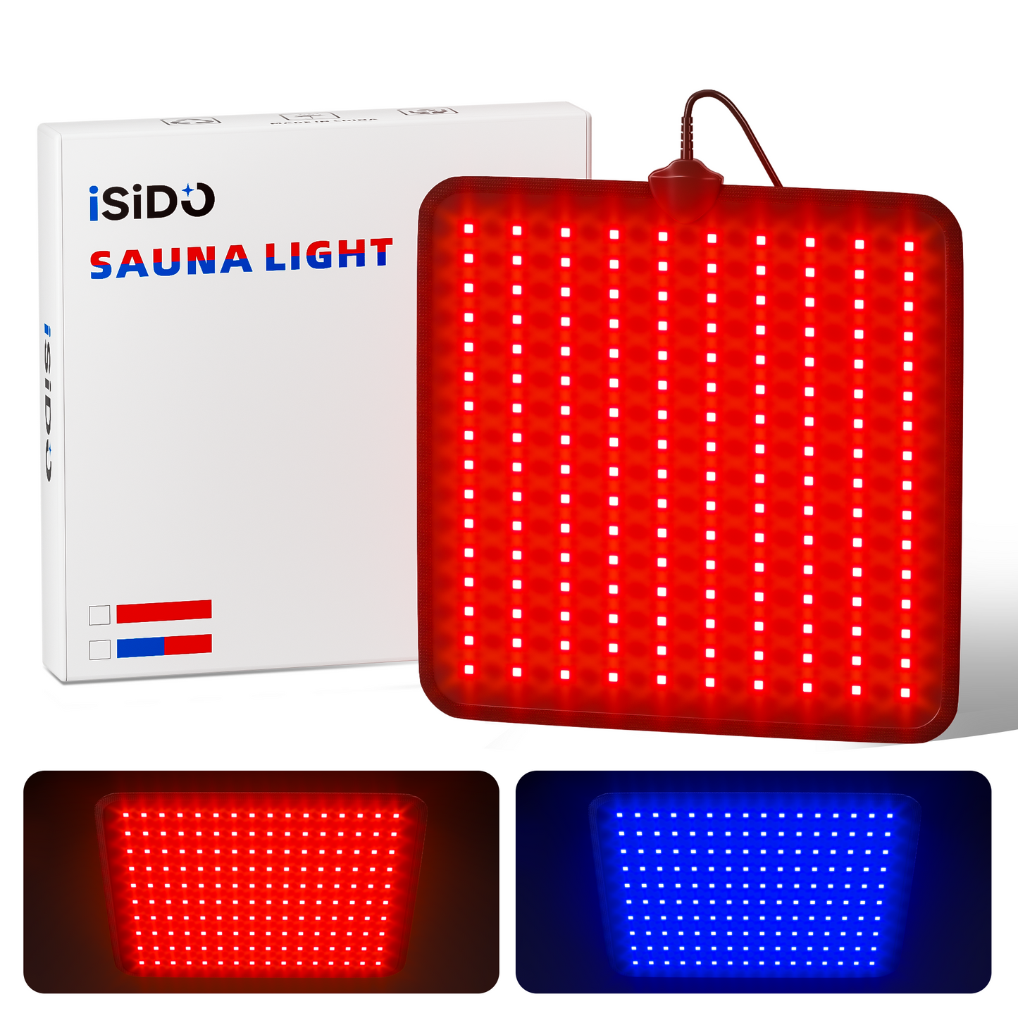 ISIDO Sauna Infrared Red & Blue Light Therapy Panel
