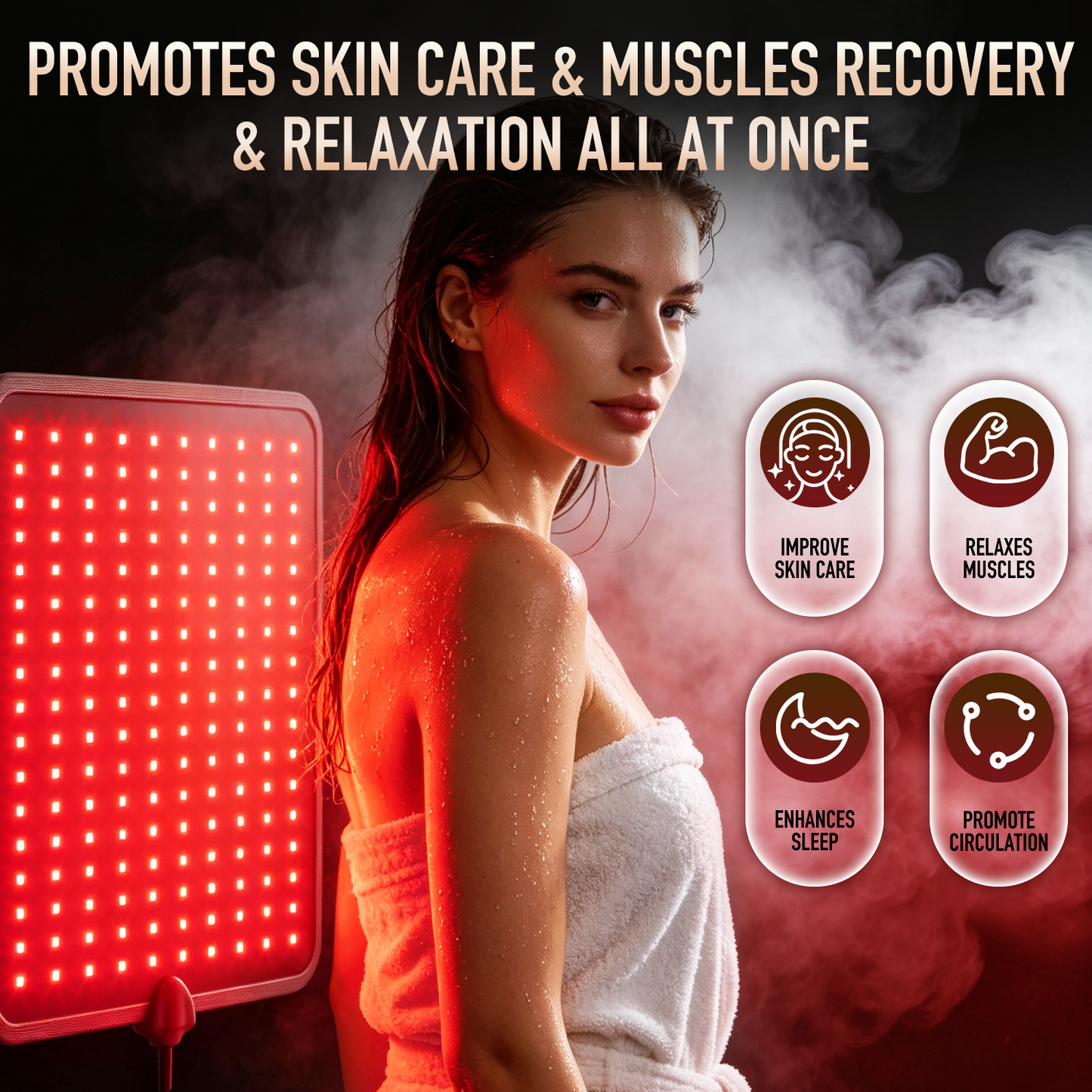 ISIDO Sauna Infrared Red Light Therapy Panel