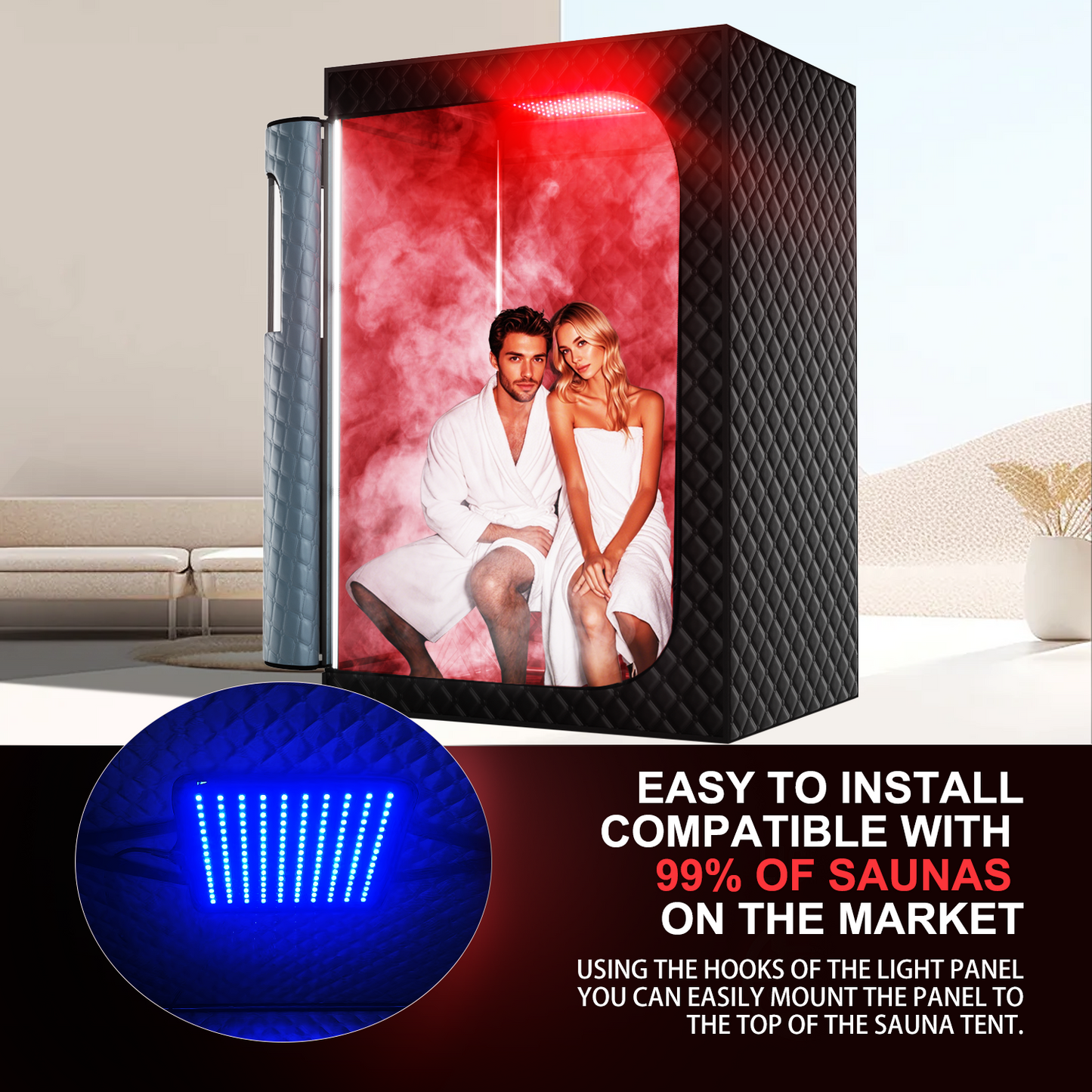 ISIDO Sauna Infrared Red & Blue Light Therapy Panel