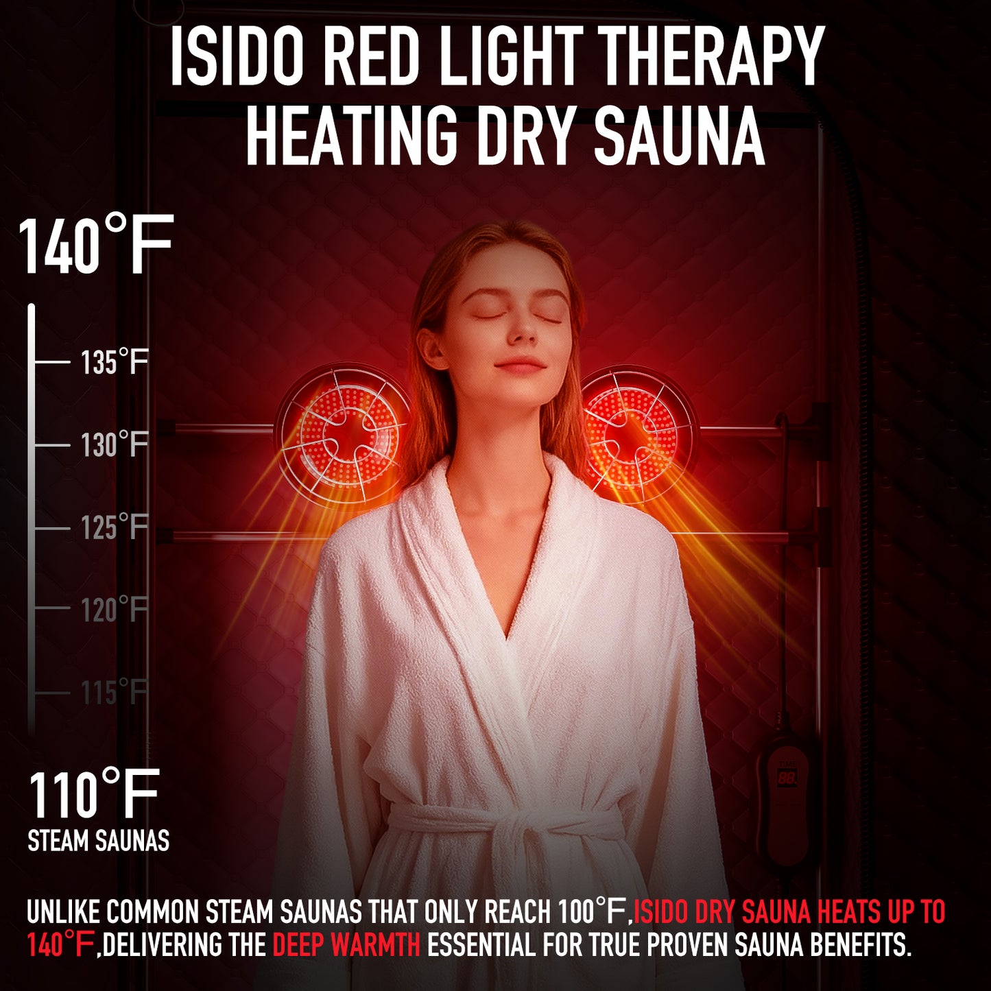 ISIDO 1 Person Infrared Dry Heat Sauna Box